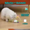 Jumping Insect Cat Toys Interactive Feather Teaser Stick for Kitten Automatic Walking Toys Smart Sensor Pet Cats Game Toy Robot 240103