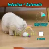 Springen Insect Kat Speelgoed Interactieve Feather Teaser Stick voor Kitten Automatisch loopspeelgoed Slimme sensor Huisdier Katten Spel Speelgoed Robot 240103