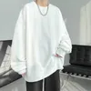 Męskie swetry 2023 Bluzy Jacquard bluza męska Biała pullover streetwear swobodne ubrania modne męskie koreańskie harajuku t shirtl231113