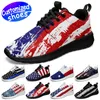 Sapatos personalizados tênis de corrida BLONDON-01 amantes da estrela sapatos diy Retro sapatos casuais homens mulheres sapatos tênis ao ar livre as estrelas e as listras cinza tamanho grande eur 36-50