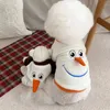 Dog Apparel Christmas Sweater for Dogs Funny Transformation Into Snowman Pet Clothes Small and Medium Size Autumn Winter