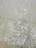 Véus nupciais branco marfim 3m 4m 5m uma camada véu de casamento todo o laço appliqued borda catedral accessorie