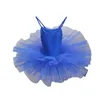 Bühnenkleidung Mädchen Weiß Ballett Tutus Nylon/Lycra Leibchen Trikot Harter Tüllrock Kinder Klassisches Berufskleid