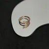 Anello in oro di alta qualità di design spesso Anello per unghie top v-oro con anello di diamanti per donna uomo Galvanotecnica 18k Classico Premium con scatola