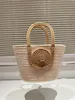 Classic Fashion Vegetable Basket New Grass Woven Bag Top Designer Bag Beach Vacation Handbag Large Capacity Leisure Shopping Bag