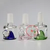 Latest Smoking Colorful Drop Handle Style Pyrex Thick Glass 14MM 18MM Male Joint Herb Tobacco Glass Filter Bowl Oil Rigs Waterpipe Bong DownStem Bubbler Holder