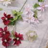 Clematide doppio diamante loto sala nuziale strada piombo composizione floreale fiore di seta puntelli da tiro per matrimonio fiore di simulazione AY