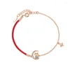 Charme Armbänder KOFSAC 2024 Mode Nette Mond Sternzeichen Vieh Für Frauen Schmuck Rose Gold Farbe Bracele Dame Jahr Zubehör Geschenke