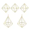 Vases 5 Pieces Modern Metal Geometric Air Plant Holder Terrarium Planter Hanger Display Stand Rack Tabletop Home Wedding