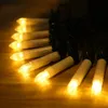 20PCS Kaars String LED Warm Wit Clipon Vlamloze Kegel Familiefeest Vakantie Thuis Kerstboom Decoratie Licht 240104