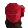 Kvinnor Big Flower Turban Muslim Hijab Bonnet Beanies Chemo Cap Cancer Hat Islam Headscarf Hair Loss Cover Headwear Turbante Mujer