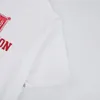 Męska koszulka wiosna latem Lato Krótkie rękawice amerykańska marka mody High Street Red Alphabet Number luźne przypadkowe