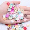 Nail Art Decorations Half Pearl Flower Shape Mix Colors White Ivory Color Imitation Pearls Flatback Great For Crafts Wedding Clothes