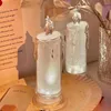 Lampes Lampes de table en forme de bougie LED veilleuse en plastique sans flamme événement de noël lampe décorative chambre chevet