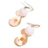 Boucles d'oreilles pendantes en résine d'œuf inhabituelle pour femmes et filles, pendentifs à géométrie amusante, bijoux créatifs et amusants