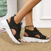 Sandalen 2024 Sommer Plattform Fliegen Gewebt Für Frauen Schuh Atmungsaktive Turnschuhe Casual Offene spitze Alias Große Größe Sandales