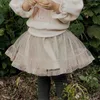 Broeken Kinderbroeken Rok Meisjes Pluche Winter Korea Kinderkleding Mesh Garen Meisje Afdrukken Prinses Kant