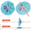 UPORS 50PcsSet Disposable Plastic Straws Umbrella Fruit Drinking Hawaiian Beach Cocktail Accessories Party Decorations 240103