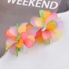 Boucles d'oreilles femmes fleur multicolore acrylique fleurs camélia tempérament bijoux pour filles fête Brincos vente en gros