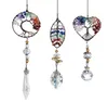 Pendant Necklaces 3 PCS Handmade Suncatcher Wrapped Stone Necklace Hanging Ornament With Crystal Drop Prism For Home Car BMF887832941