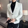 Erkek Suit 2024 Yüksek kaliteli Kore İnce-Fit Moda All-In-One Banquet Butik İş Düğün Günlük Takım Erkekler Elbise Ceket Giysileri