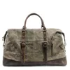 Muchuan Men Travel Bags M Hand Luggage Bagsキャンバスレザートラベルダッフルバッグショルダーバッグ大規模週末