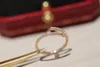 Rose Designer Gold Anello oro sottile Anello di diamanti di qualità top di qualità per donna Elettroplazione classica Premium con scatola