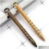 Handgereedschap Bolt Action Pen Massief Messing Edc Sixedge Pocket Metaal Tactisch Met Vullingen En Clip Handtekening Zelfverdedigingstool Drop Deli Otkoe