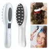 Electric Vibration Hair Massage Comb Red Blue Light Therapy Hair Massage Comb Portable Micro-current Medicine Applicator Comb 240104