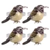 Table Cloth 4 Pcs Napkin Ring Alloy Rings Christmas Centerpieces Napkins Holder Wedding Holders Decorations Decors Bird Ornaments