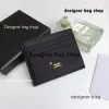 designer bag Luxury black id credit card holders women mini wallet triangle brand fashion leather canvas men designer pure color double sided