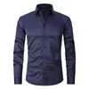 Lente mannen Sociale Shirt Slanke Zakelijke Overhemden Mannelijke Lange Mouw Casual Formele Elegante Blouses Tops Man Merk Kleding 240104