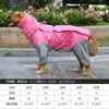 Hundkläder Amazon som säljer transparent lätt reflekterande innesluten valp Poncho Hållbara hoodies Liten stor regnrockjacka