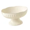 Plates Decorative Pedestal Bowl Fruit Basket Drain For Kitchen Countertop Table Centerpiece Breads Living Room