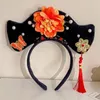 Saç Aksesuarları şapkası Prenses Headhoop Çiçek Tassel Bow Hanfu Hoop Çin tarzı antika kafa bandı Antik