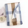 Scarves Plaid Scarf Female Japan And South Korea Sweet Wind Warm Fashion Shawl Cashmere In Autumn Winter