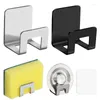 Kitchen Storage Multifunctional Hooks Sponge Holder Drain Rack Wall Mounted Cutting Board Organizer Easy To Install