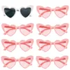 Décoration de fête 6/8 paires de lunettes de soleil en forme de coeur d'amour Bachelorette mariée demoiselle d'honneur Vintage rétro lunettes pour décor de mariage femmes