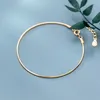 Bangle Trustdavis Minimalist Authentic Sterling Sier Fashion Simple Snake Chain Bracelets for Women Wedding S Jewelry Da1146