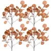 Decorative Flowers 4Pcs Fake Leaves Realistic Veins Natural Color Easy Maintenance Indoor Outdoor Decoration Mariages