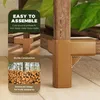 Decoratieve beeldjes Bamworld plantenstandaard binnen buiten hoekplank plank houder voor woonkamer