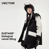 VECTOR Brand Men Women Ski Jacket Winter Warm Windproof Waterproof Ski Suit Outdoor Sports Snowboard Coat Splicing double plate 240104