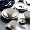 Plates Japanese Style Plate Sets Dinner Serving Ceramic Breakfast Sushi Dessert Luxury Kitchen Vajilla Dinnerware