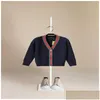 Abiti da ragazza Ragazze Autunno Neonati maschi Maglione Bambino Scollo a V Maglione Maglieria Cardigan in cotone a maniche lunghe Abbigliamento per bambini Cappotto per bambini Dhilf