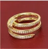 Designer skruv armband armband naglar älskar mode lyxiga smycken Carer original trendig 18k guld diamant för kvinnor män nagel armband silver smycken armband 2wij