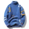 Vinter Men varma tröjor för män Kläder Turtleneck Pullovers Coat Treater Casual Tjocka manliga kläder 240104