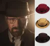 Unisex kobiety imitacja wełniana kapelusz fedora poczuć wieprzowinę kruszenie zimowego hat taniec Panama Hat6097711