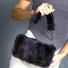 Taille Taschen 2024 Frauen Umhängetasche Luxus Nerz Haar Modische Runde Eimer Hochwertige Bankett Elegante Pelz Handtasche