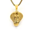 Neue Mode Schlange Cobra Anhänger Halskette Für Frauen/Männer Punk Goldene Farbe 14 k Gelb Gold Kette Trendy Schmuck geschenke