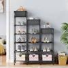 Organisateur de chaussures empilable étagère à chaussures multicouche chaussures durables étagère de rangement boîte maison gain de place porte d'entrée armoire à chaussures 240103